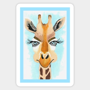 THE Flirt Giraffe Painting Sticker